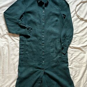 Jigsaw Forest Green Shirt Dress